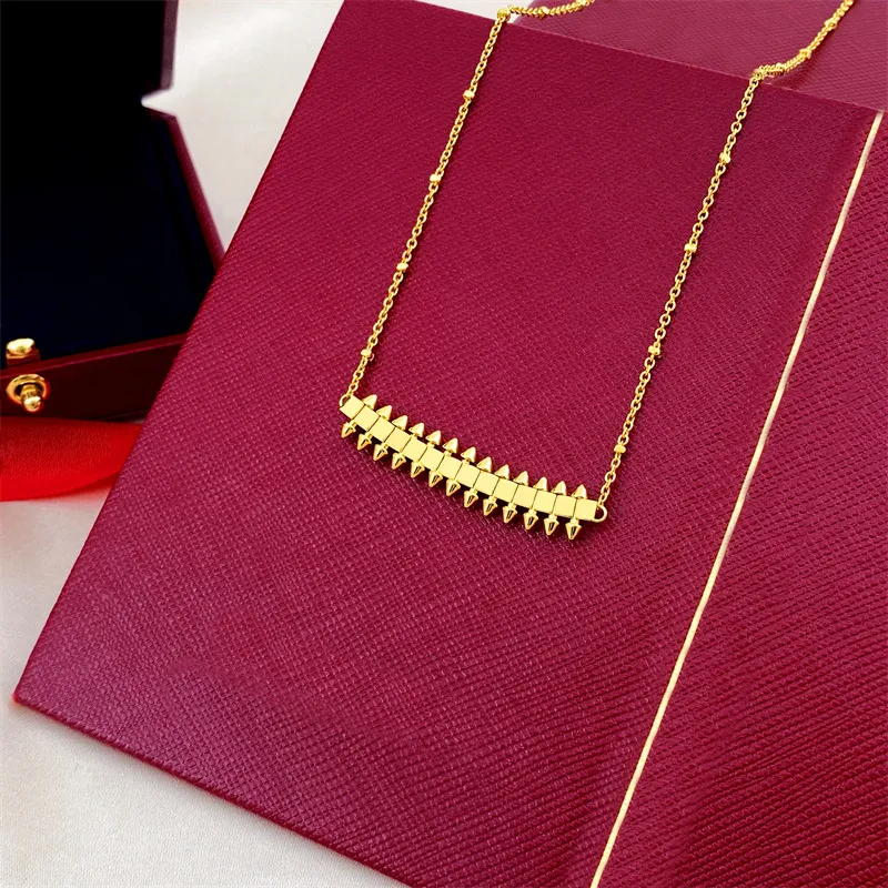 Studded Geometric Bar Pendant Necklace | Punk Chic Chain