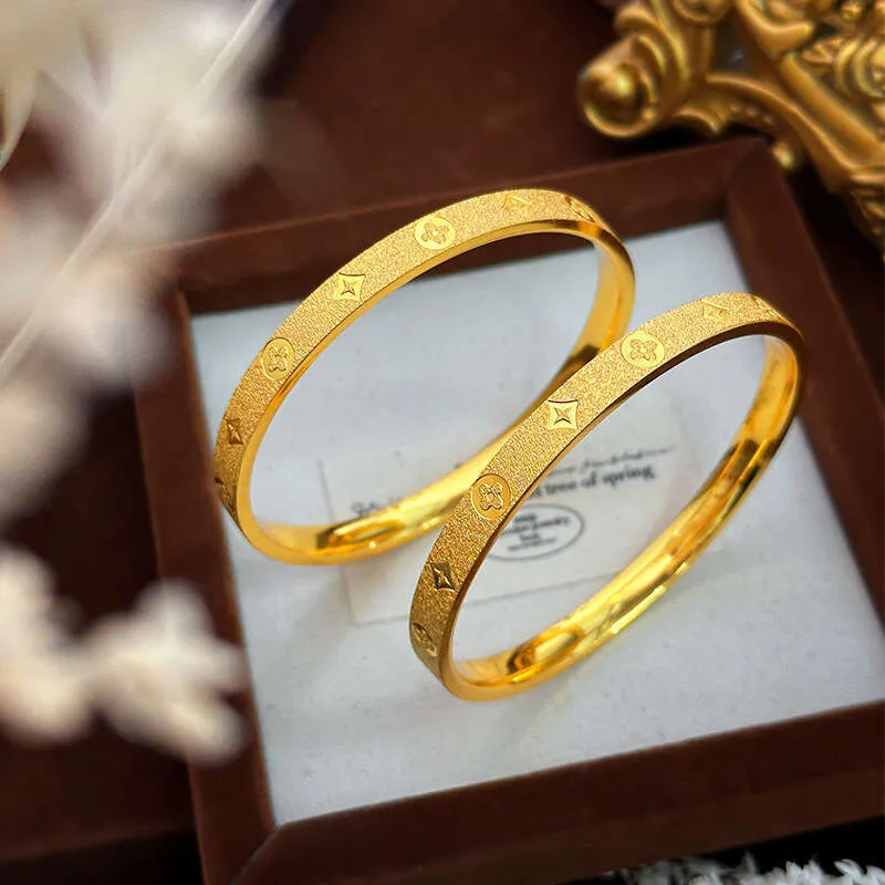Vintage Floral Motif Bangle Bracelet | Matte Sandblast Finished Cuff for Women